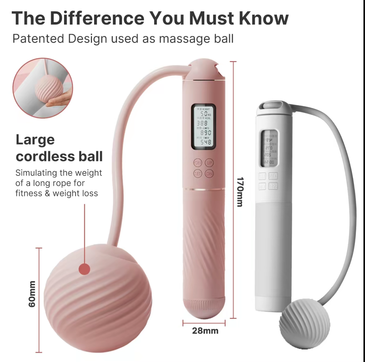 ZeroRope™ Cordless Smart Jump Rope – Indoor Cardio Made Easy